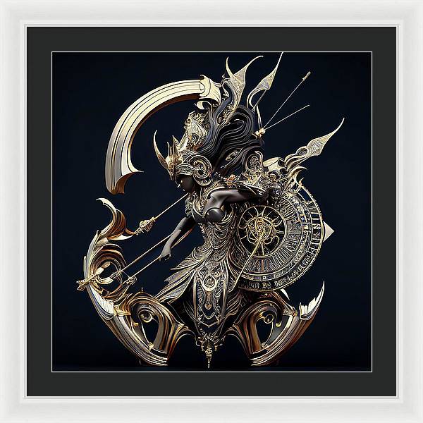 Afro Futuristic Zodiac- Sagittarius - Framed Print
