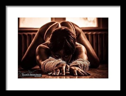 Bound Figure in Dim Light - Framed Print