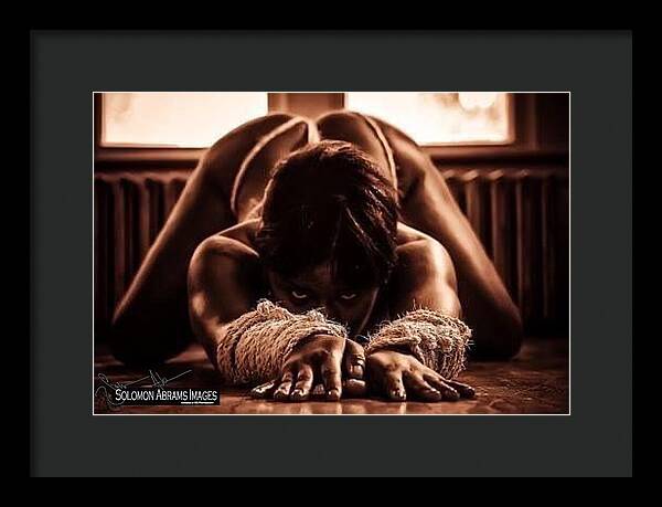 Bound Figure in Dim Light - Framed Print