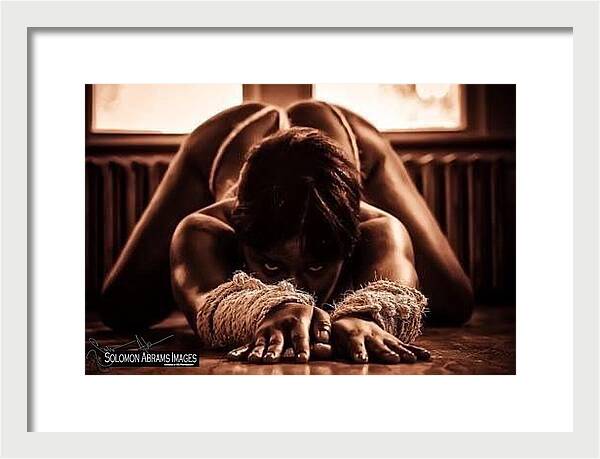 Bound Figure in Dim Light - Framed Print