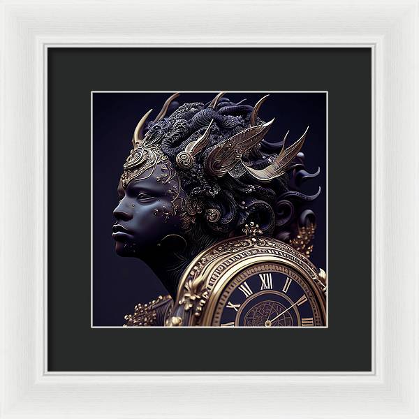 Afro Futuristic Zodiac-Aquarius  - Framed Print