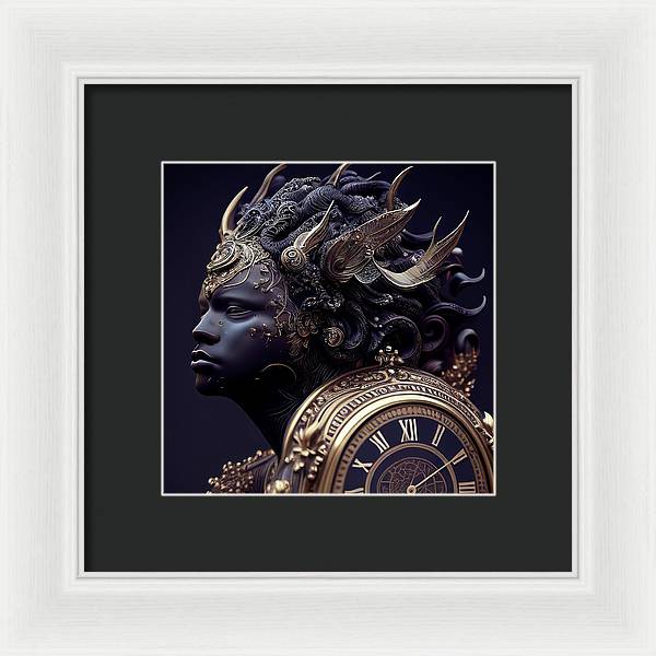 Afro Futuristic Zodiac-Aquarius  - Framed Print