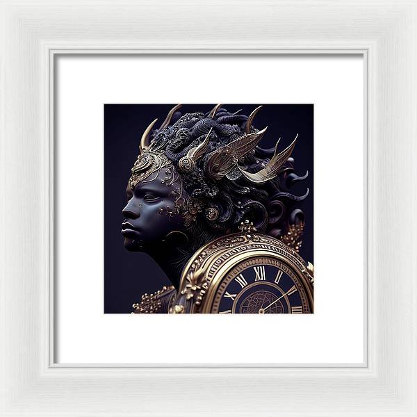 Afro Futuristic Zodiac-Aquarius  - Framed Print