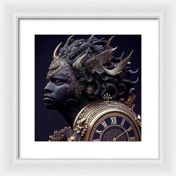 Afro Futuristic Zodiac-Aquarius  - Framed Print