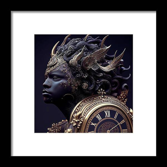 Afro Futuristic Zodiac-Aquarius  - Framed Print