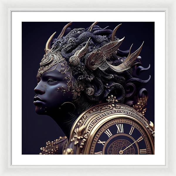 Afro Futuristic Zodiac-Aquarius  - Framed Print