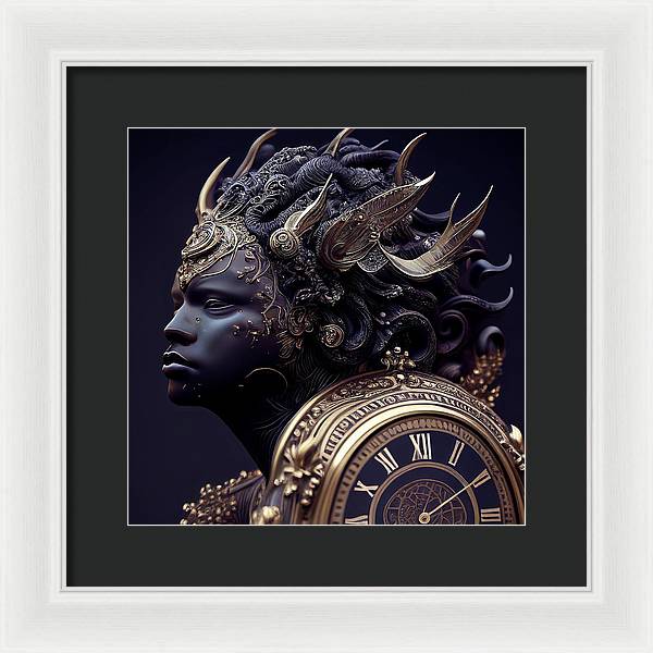 Afro Futuristic Zodiac-Aquarius  - Framed Print