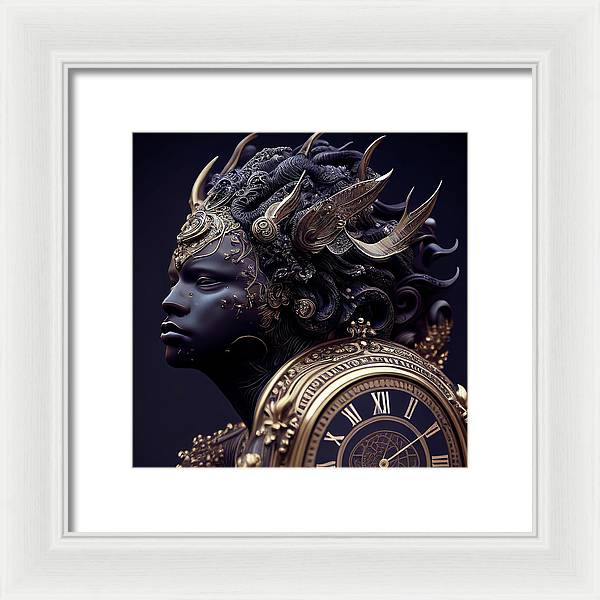 Afro Futuristic Zodiac-Aquarius  - Framed Print