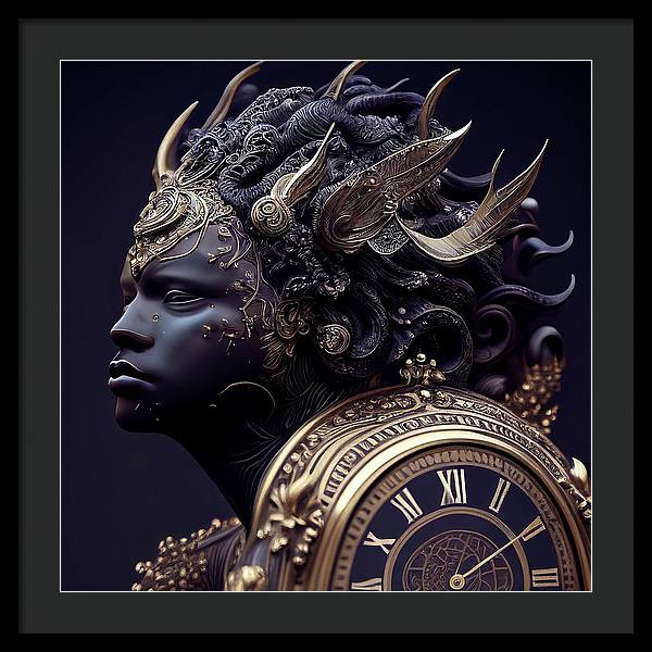 Afro Futuristic Zodiac-Aquarius  - Framed Print