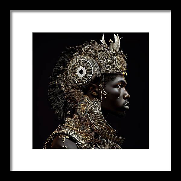 Afro Futuristic Zodiac- Cancer - Framed Print