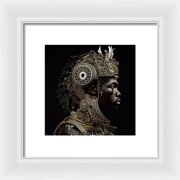 Afro Futuristic Zodiac- Cancer - Framed Print