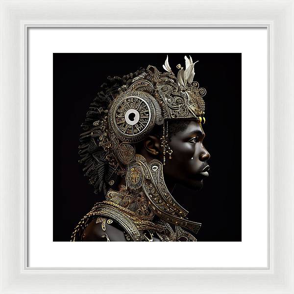 Afro Futuristic Zodiac- Cancer - Framed Print