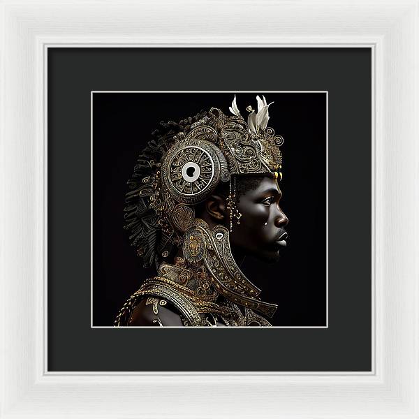 Afro Futuristic Zodiac- Cancer - Framed Print