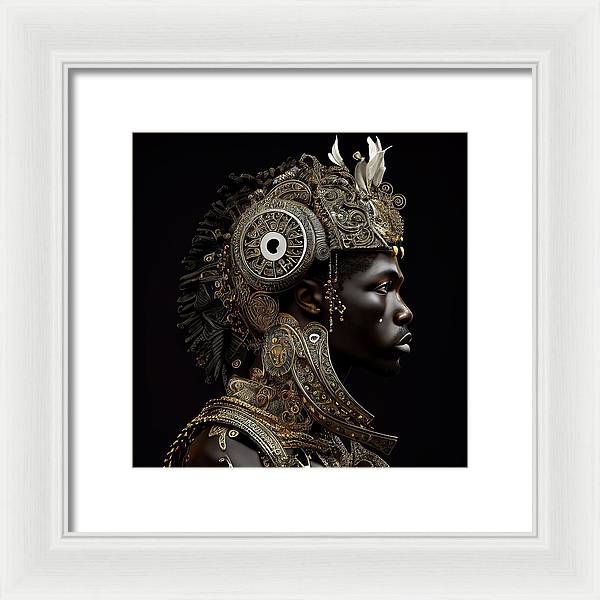 Afro Futuristic Zodiac- Cancer - Framed Print