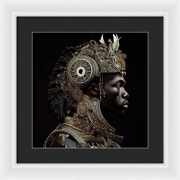 Afro Futuristic Zodiac- Cancer - Framed Print