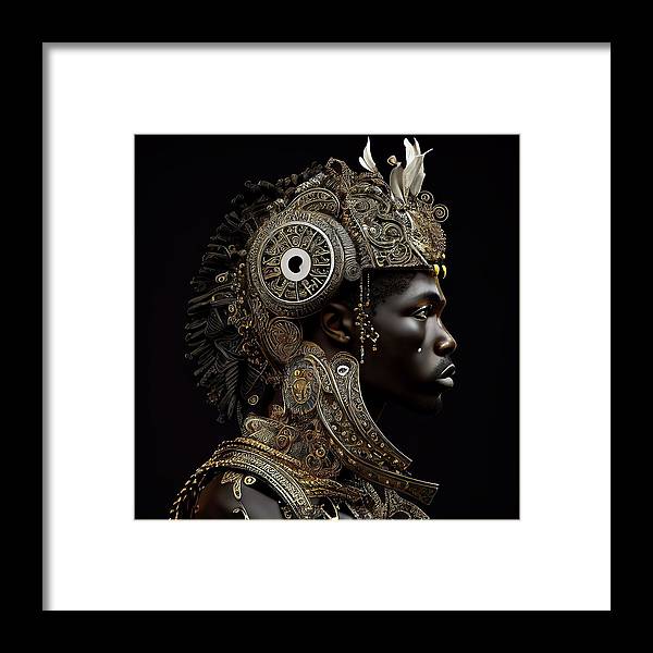 Afro Futuristic Zodiac- Cancer - Framed Print