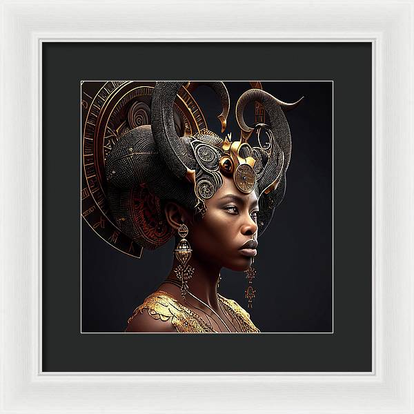 Afro Futuristic Zodiac-Capricon - Framed Print