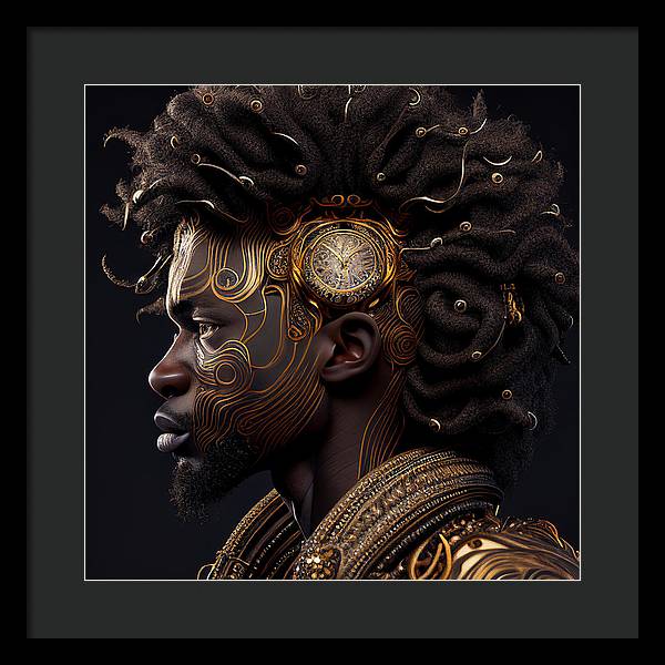 Afro Futuristic Zodiac- Leo - Framed Print