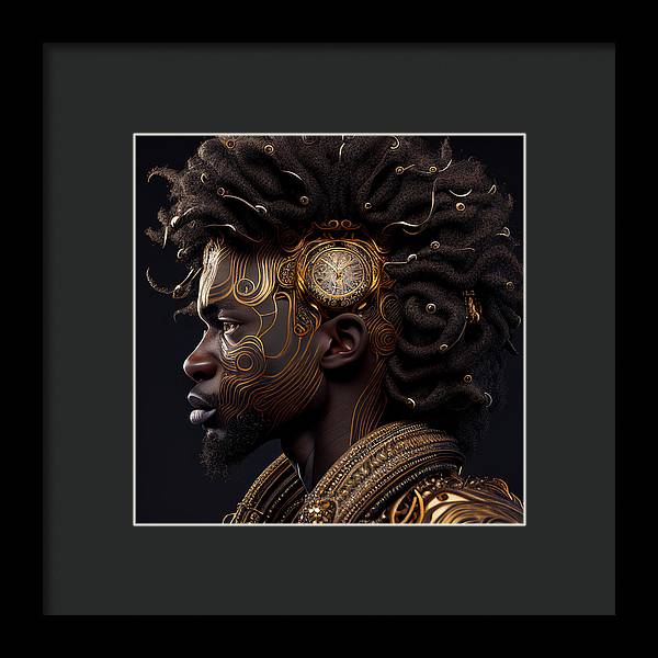 Afro Futuristic Zodiac- Leo - Framed Print