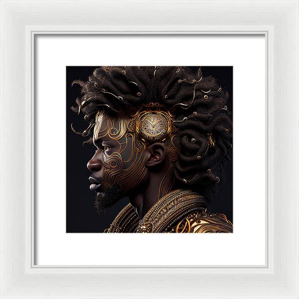 Afro Futuristic Zodiac- Leo - Framed Print