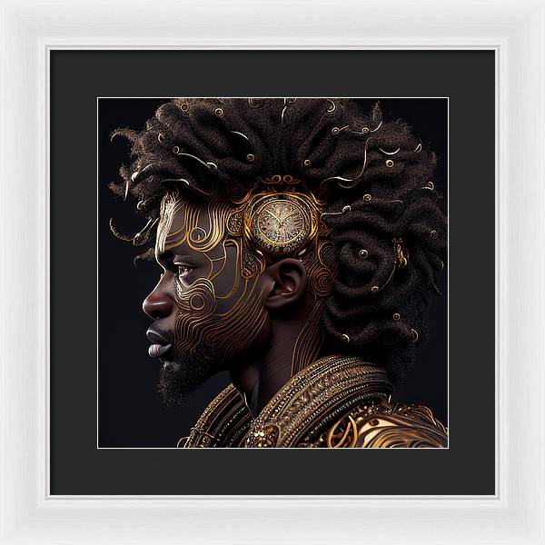 Afro Futuristic Zodiac- Leo - Framed Print