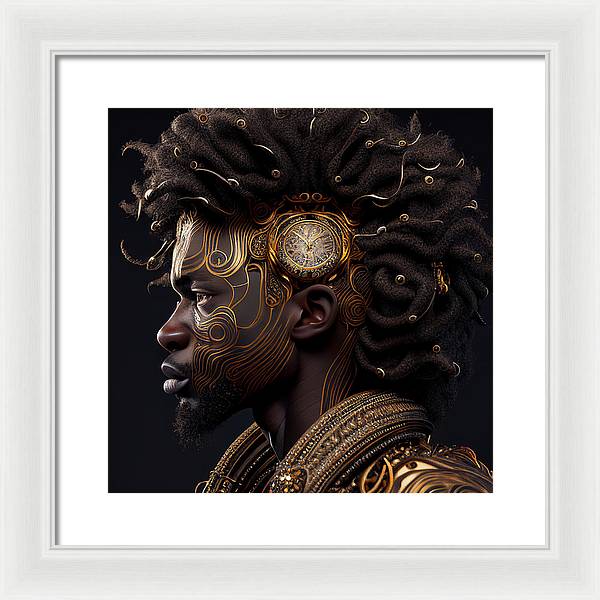 Afro Futuristic Zodiac- Leo - Framed Print