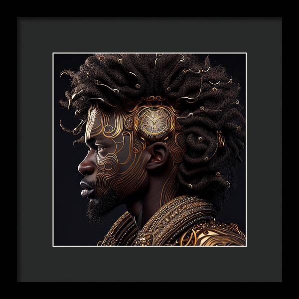 Afro Futuristic Zodiac- Leo - Framed Print