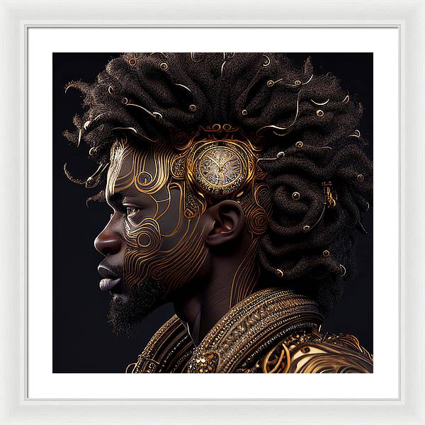 Afro Futuristic Zodiac- Leo - Framed Print