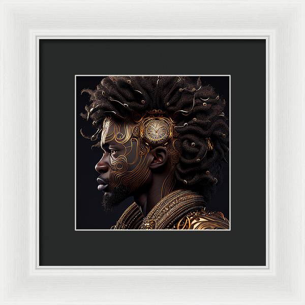 Afro Futuristic Zodiac- Leo - Framed Print