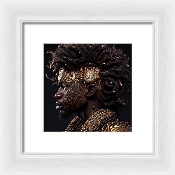 Afro Futuristic Zodiac- Leo - Framed Print