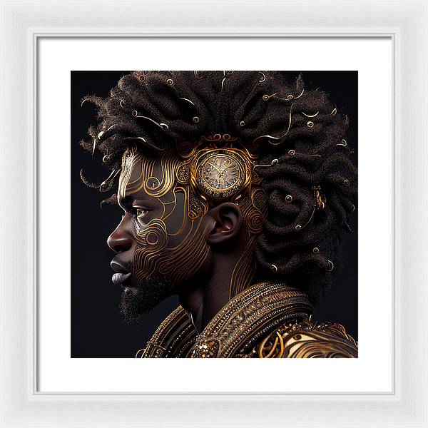 Afro Futuristic Zodiac- Leo - Framed Print