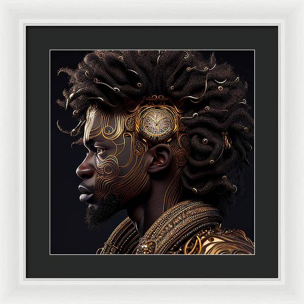 Afro Futuristic Zodiac- Leo - Framed Print