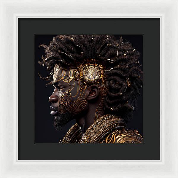 Afro Futuristic Zodiac- Leo - Framed Print