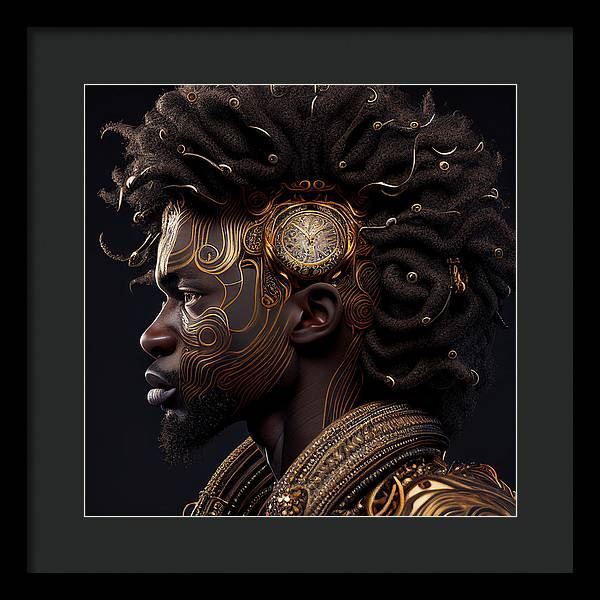 Afro Futuristic Zodiac- Leo - Framed Print