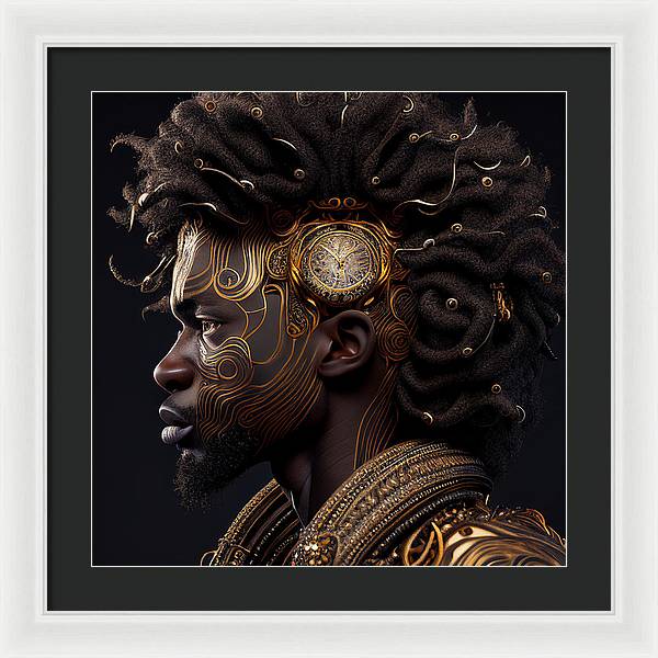 Afro Futuristic Zodiac- Leo - Framed Print