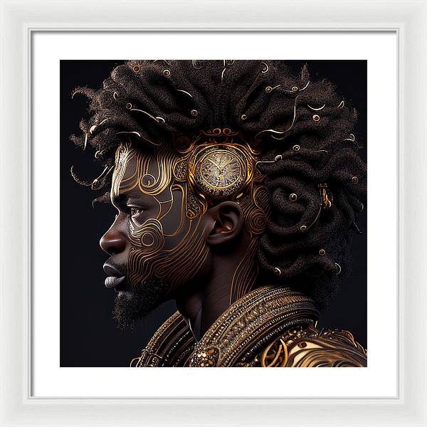 Afro Futuristic Zodiac- Leo - Framed Print