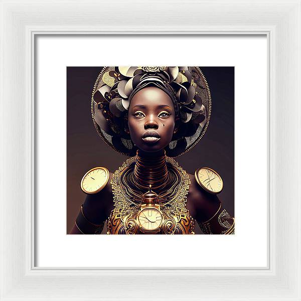 Afro Futuristic Zodiac-Libra - Framed Print