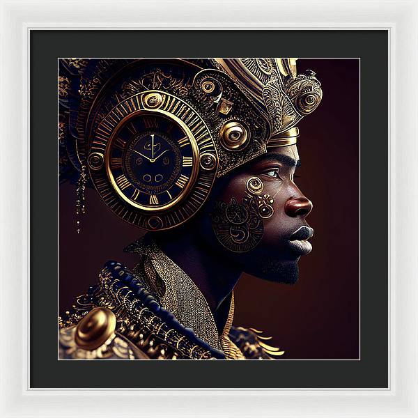 Afro Futuristic Zodiac-Pisces  - Framed Print