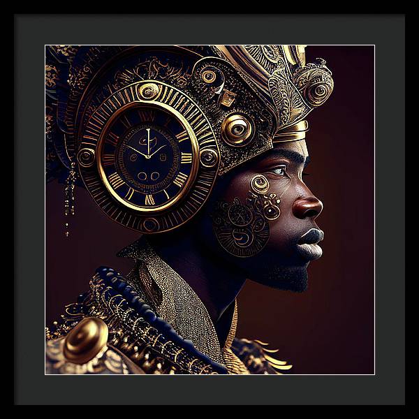 Afro Futuristic Zodiac-Pisces  - Framed Print