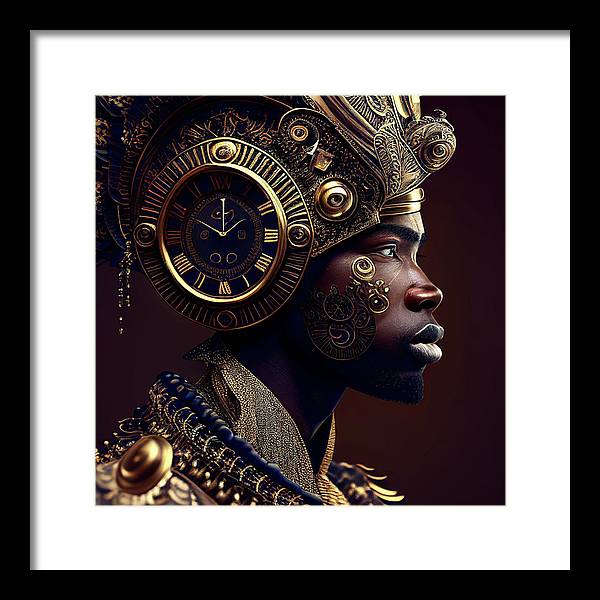 Afro Futuristic Zodiac-Pisces  - Framed Print