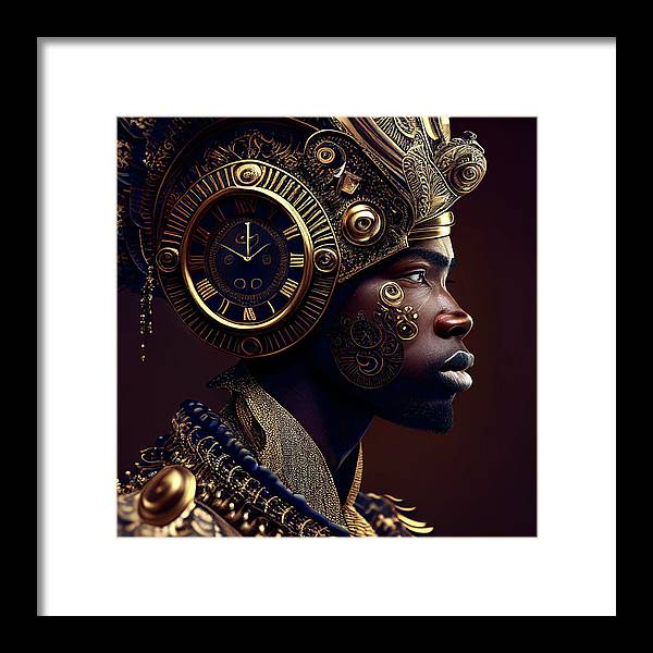 Afro Futuristic Zodiac-Pisces  - Framed Print