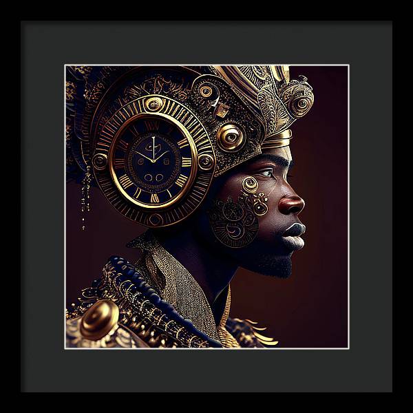 Afro Futuristic Zodiac-Pisces  - Framed Print