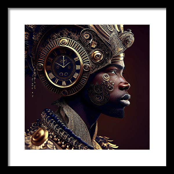 Afro Futuristic Zodiac-Pisces  - Framed Print