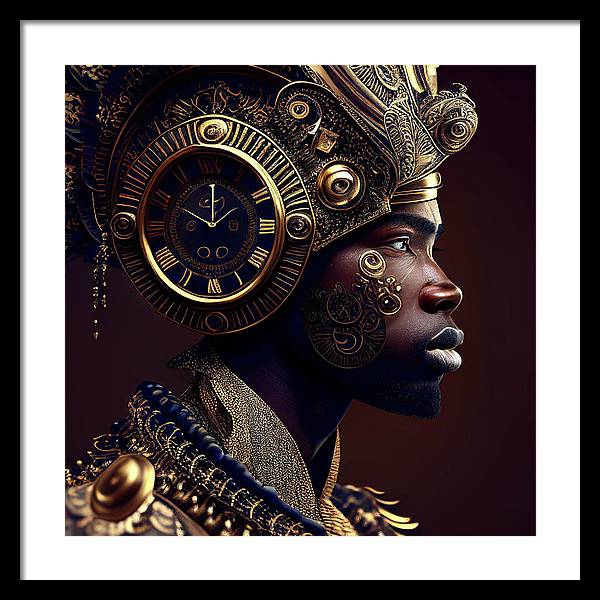 Afro Futuristic Zodiac-Pisces  - Framed Print