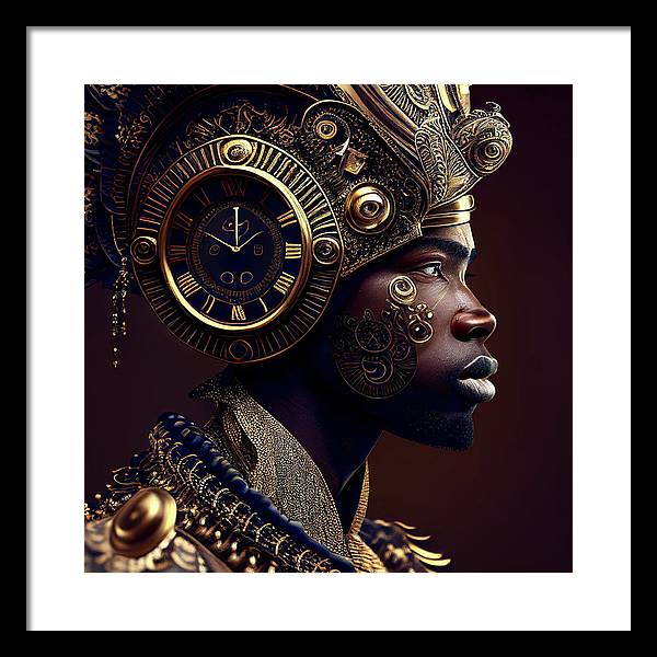 Afro Futuristic Zodiac-Pisces  - Framed Print