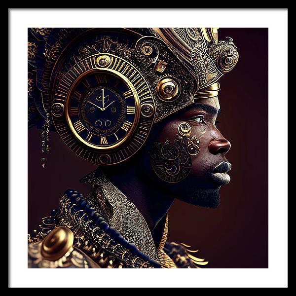 Afro Futuristic Zodiac-Pisces  - Framed Print