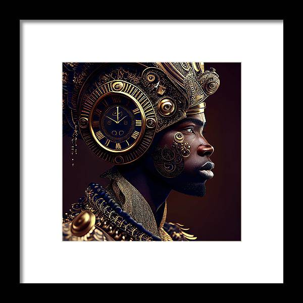 Afro Futuristic Zodiac-Pisces  - Framed Print