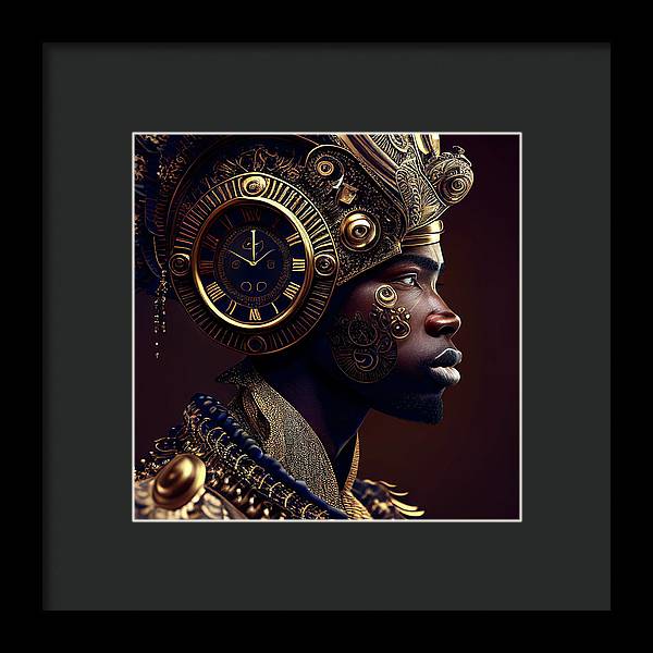 Afro Futuristic Zodiac-Pisces  - Framed Print