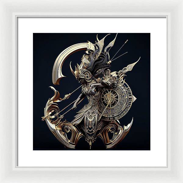 Afro Futuristic Zodiac- Sagittarius  - Framed Print