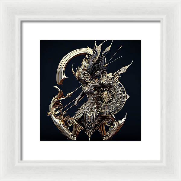 Afro Futuristic Zodiac- Sagittarius  - Framed Print